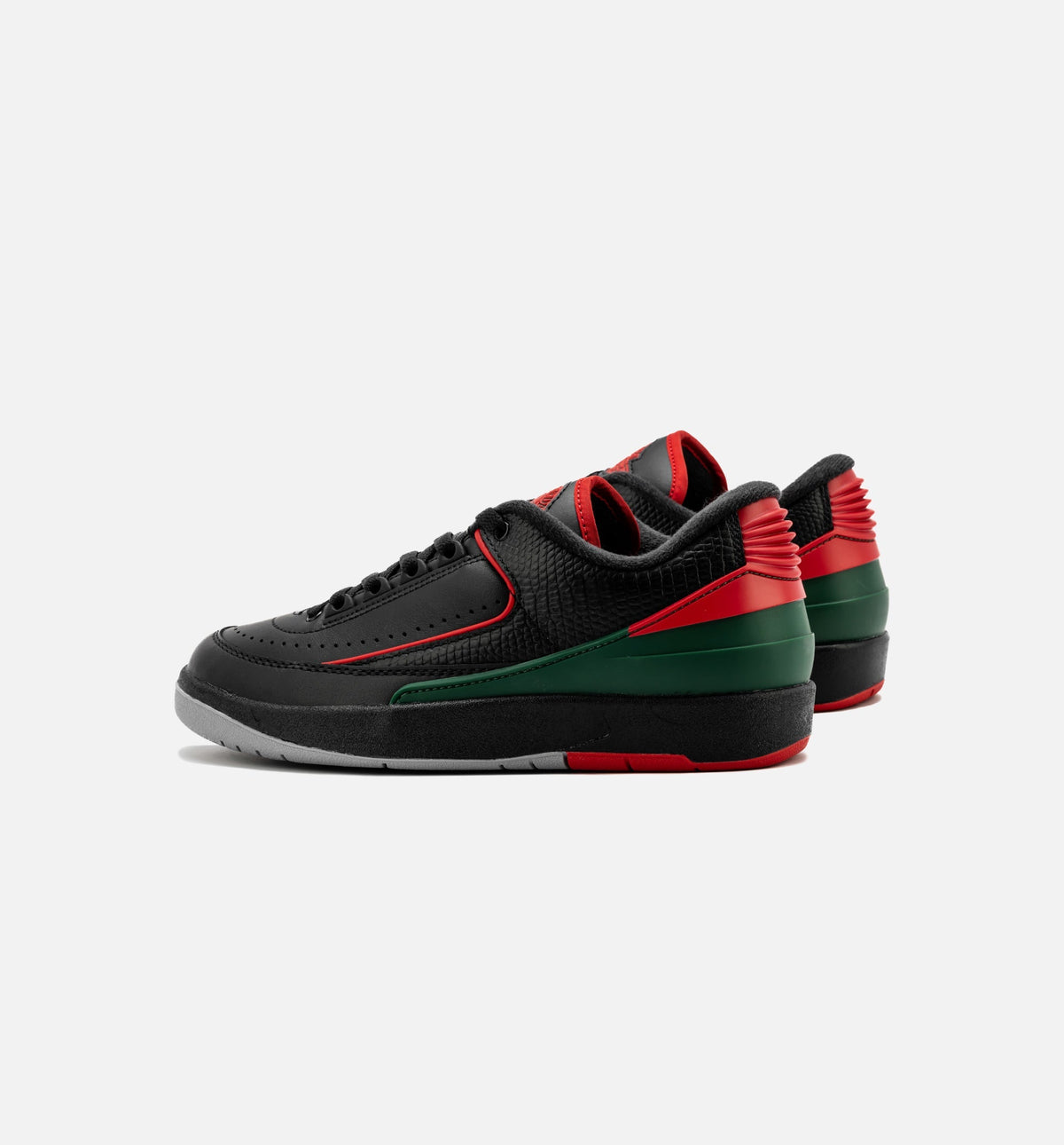 Air Jordan 2 Retro Low Christmas Grade School – Black/Fire Red/Cement Grey