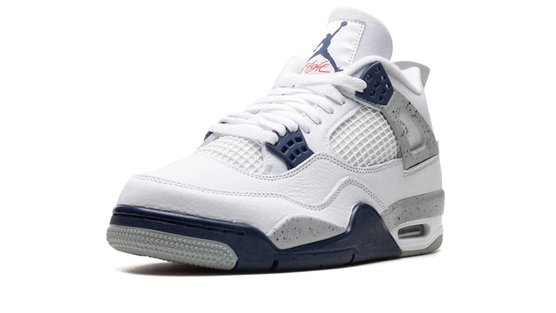 Air Jordan 4 Retro 'Midnight Navy' – Deep Navy & White Premium Sneaker with Metallic Gold Accents