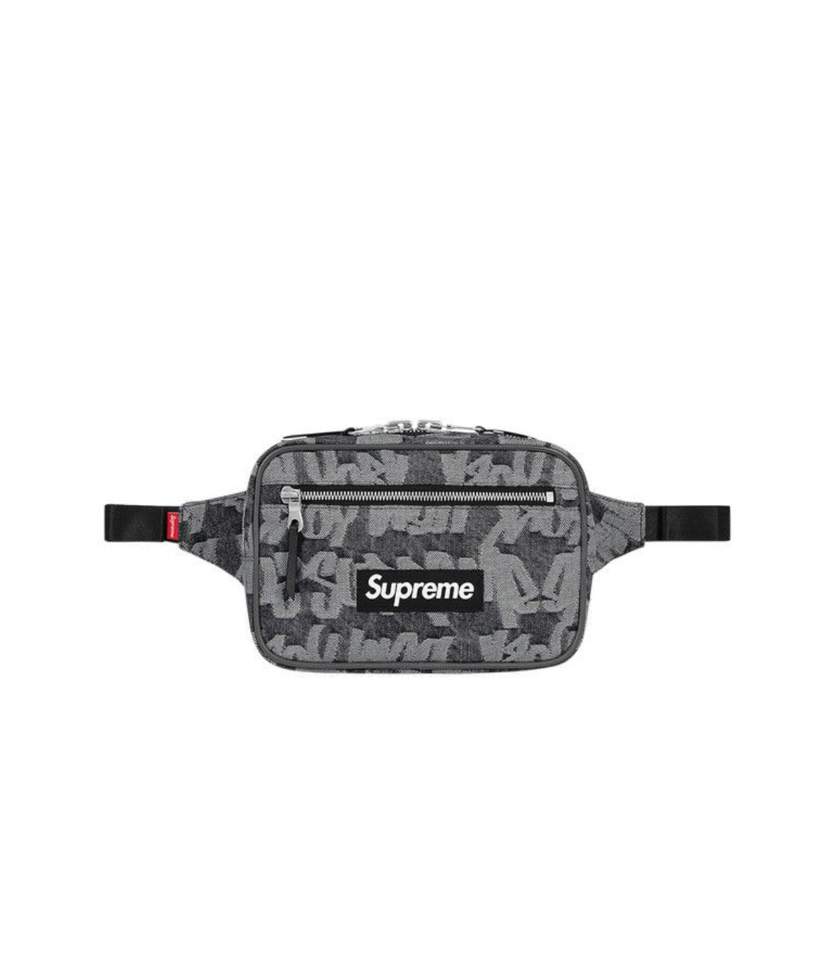 Supreme Fat Tip Jacquard Denim Waist Bag Black
