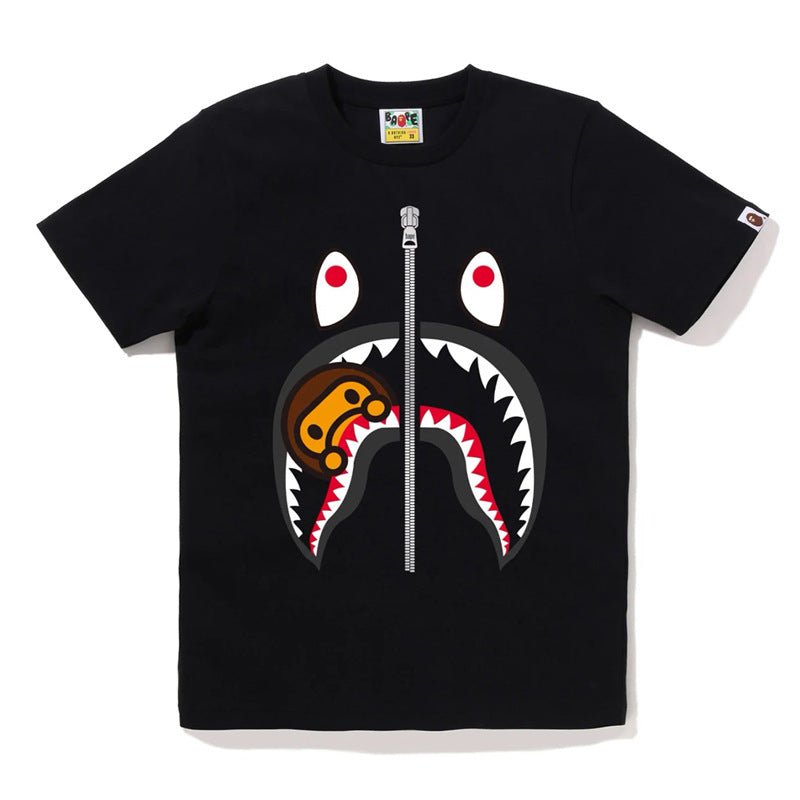 BAPE Ape Head Cartoon Print Loose Unisex Short Sleeve T-Shirt
