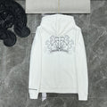 Chrome Heart Hoodie Overlap Phantom Cross Zip Sweater Couple