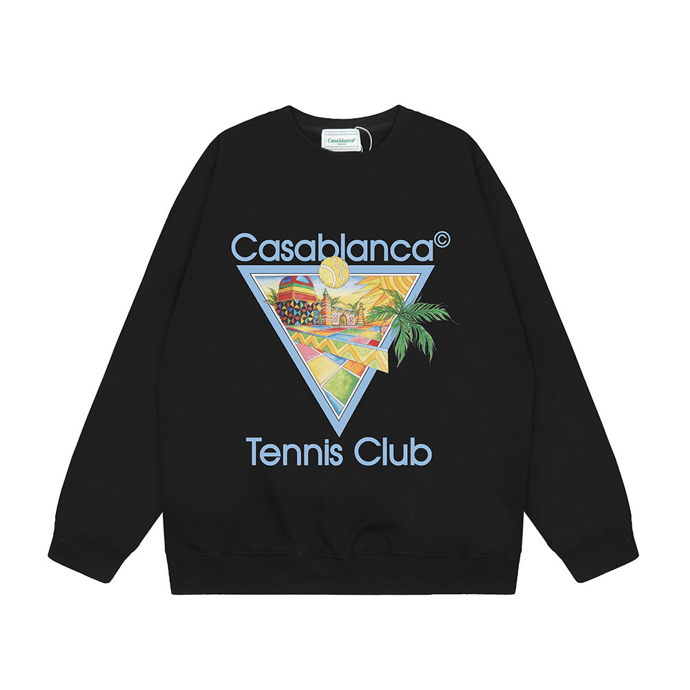 Casablanca Graphic Print Crew Neck French Terry Sweatshirt Unisex