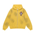 Vale Forever Dream Valley Yellow Embroidered Rhinestone Zip Hoodie