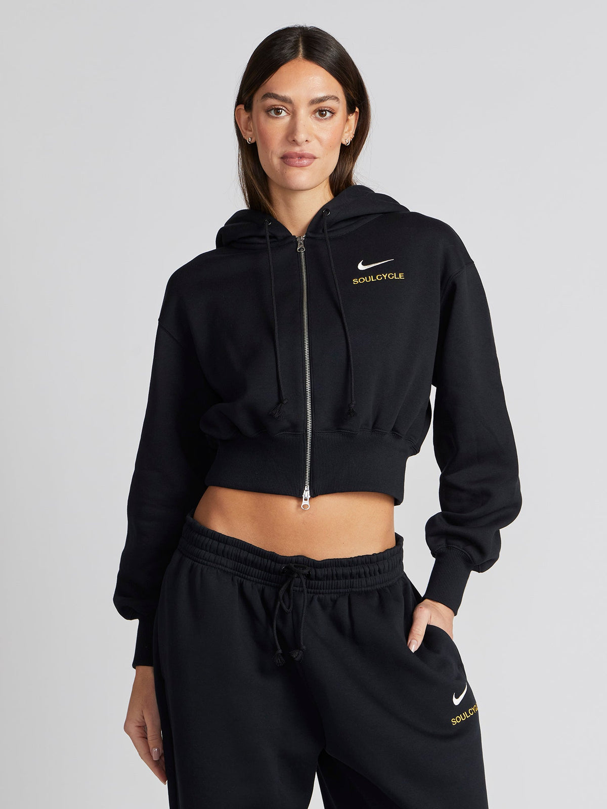 LOOSE CROP FULL ZIP HOODIE
