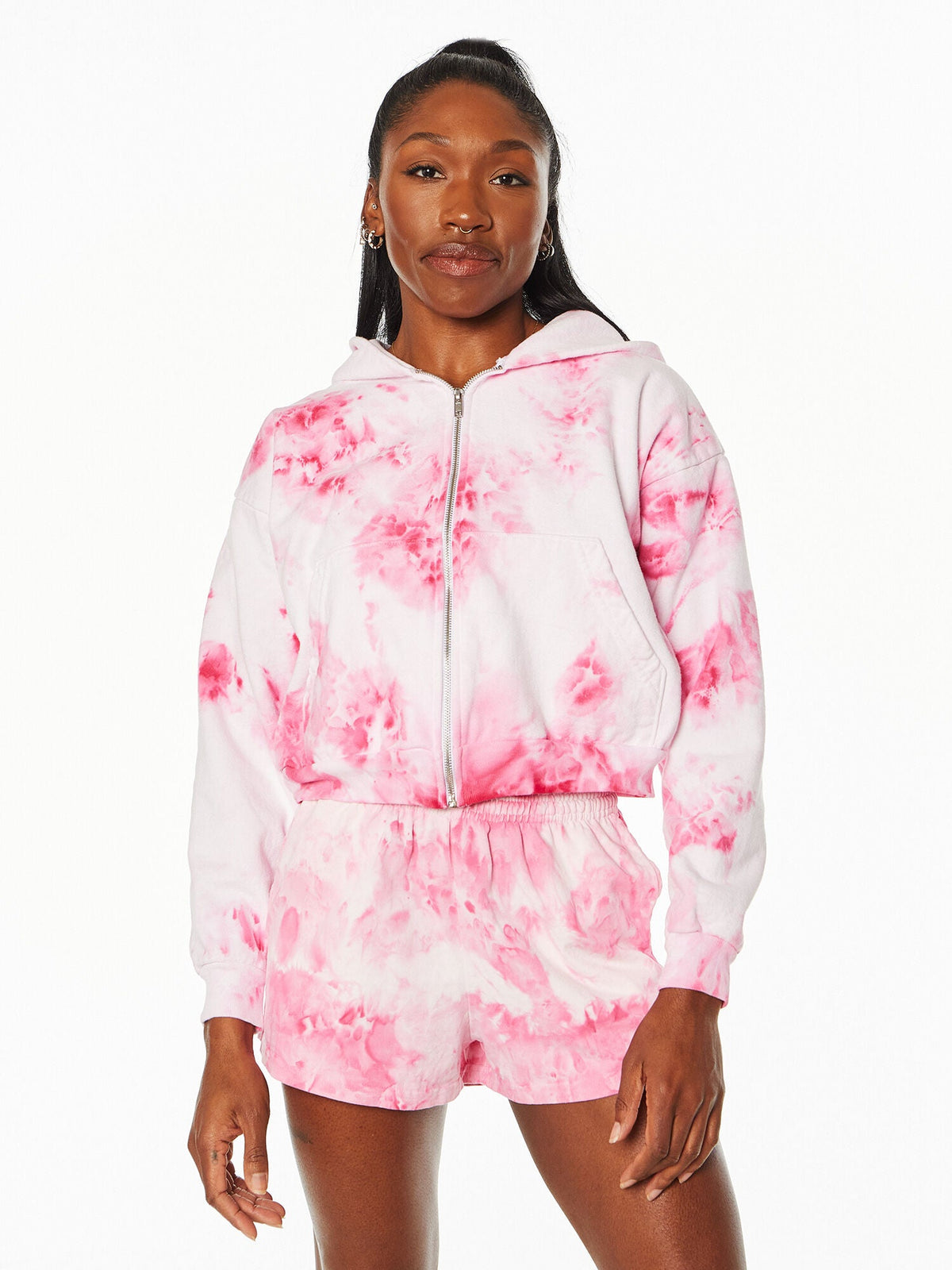 CROP ZIP HOODIE