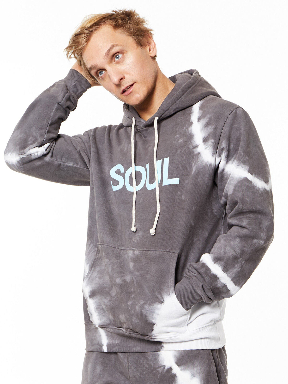 KINGSLEY HOODIE GREYWHITE