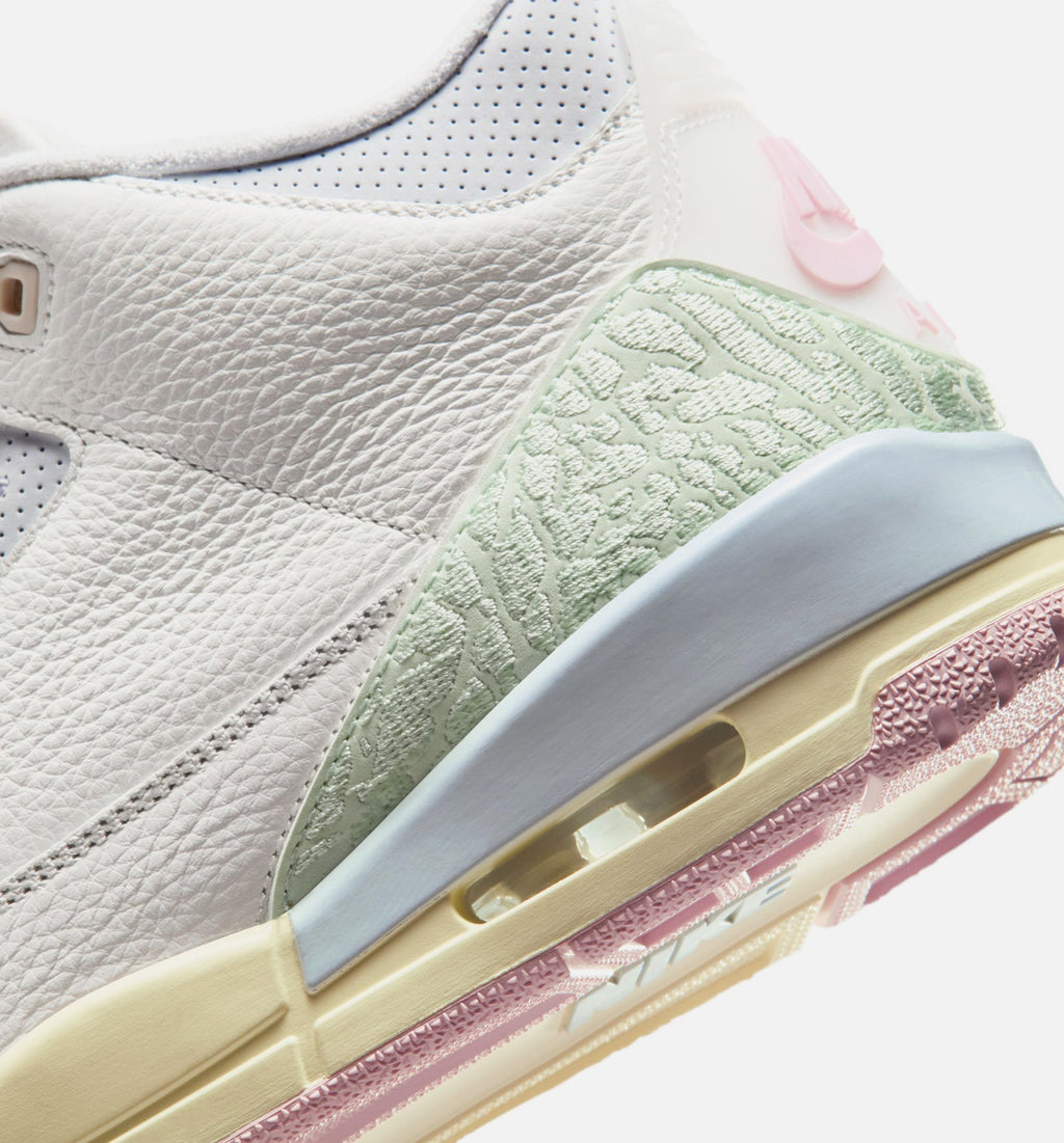 Air Jordan 3 Retro Sail & Jade Aura – Men's Lifestyle Shoe | Sail/Jade Aura/Aura/Iced Carmine