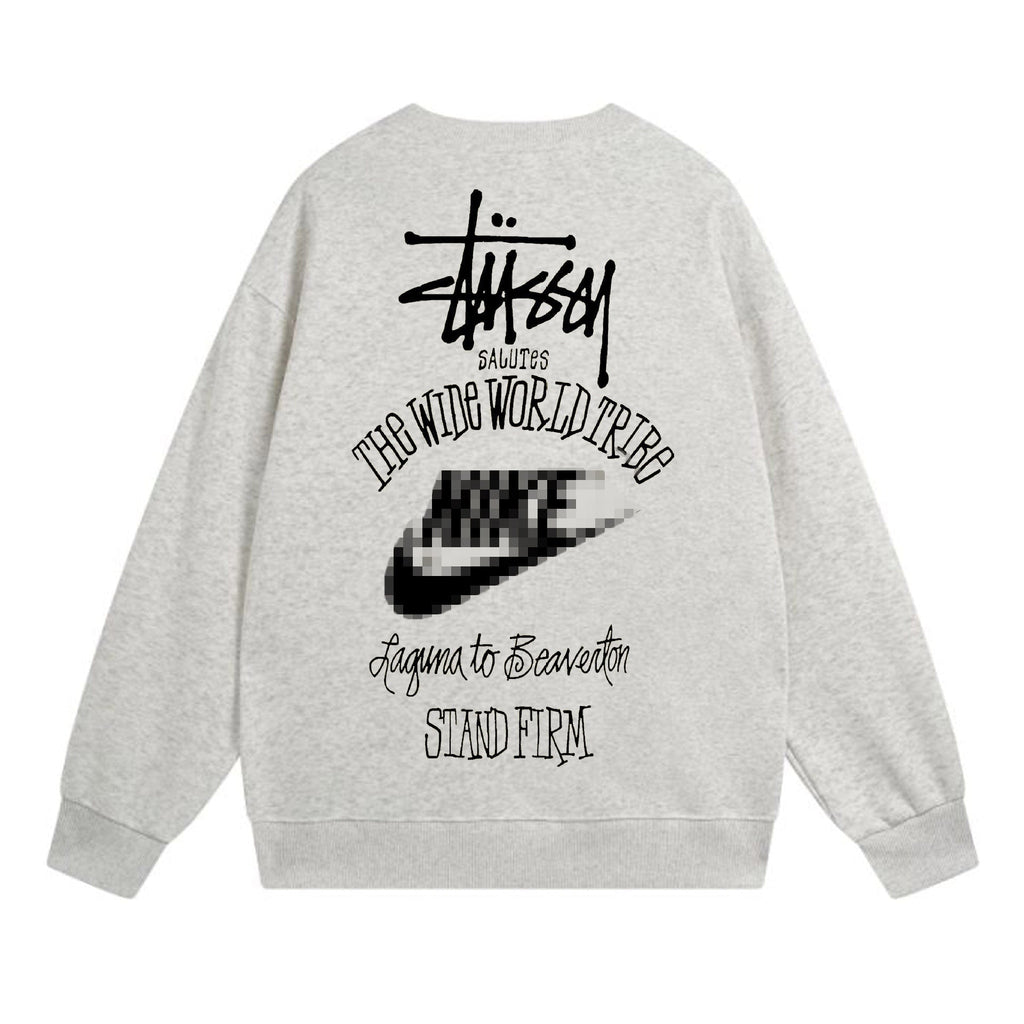 Stussy The Wide World Tribe Sweatshirts Teen Long Sleeve Sweatshirts