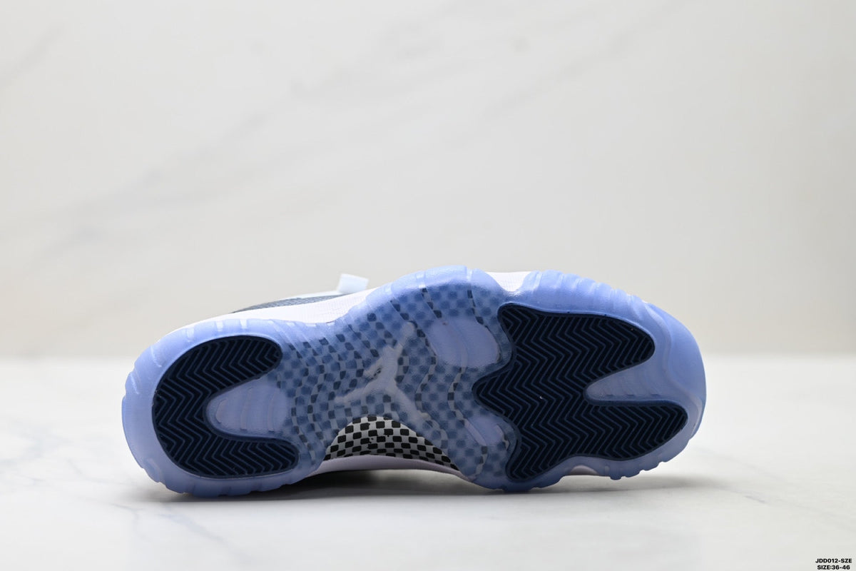 Air Jordan 11 Retro White Navy and Icy Blue Unisex Sneakers Style 15
