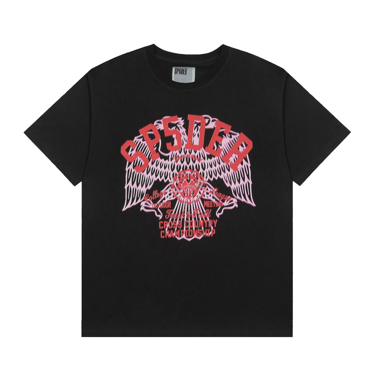 Sp5der Red/Pink Front Graphic T-Shirt