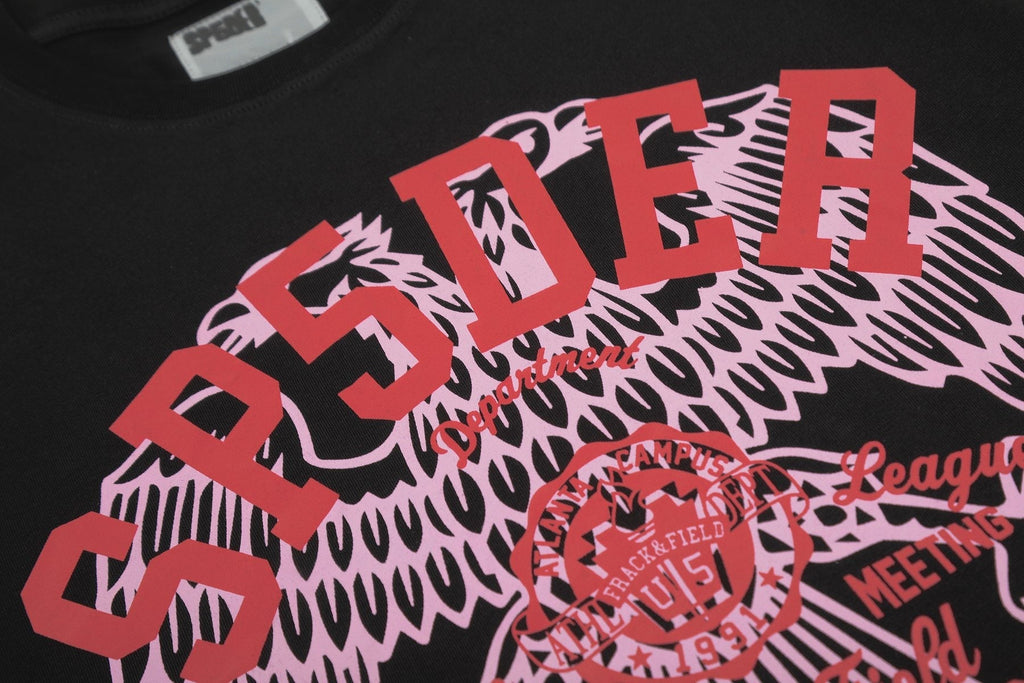 Sp5der Red/Pink Front Graphic T-Shirt