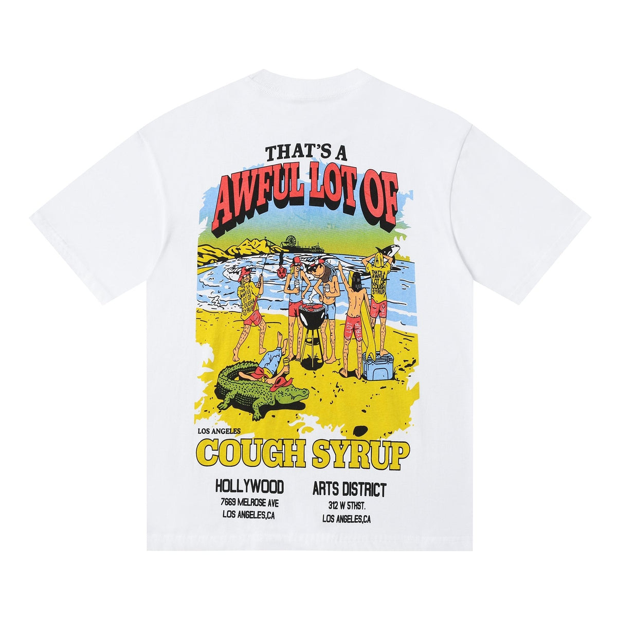 THAT'S A AWFUL LOT OF COUGH SYRUP Surf Graphic Short-Sleeve T-Shirt