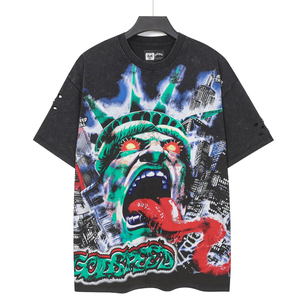 Godspeed Statue of Liberty Graphic T-Shirt