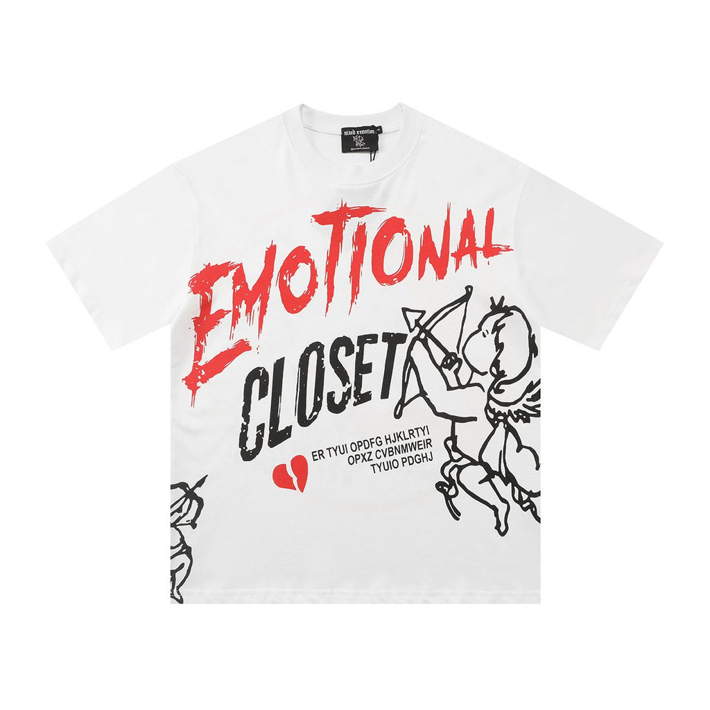 MIXED EMOTION Emotional Closet Cupid Graphic Short-Sleeve T-Shirt
