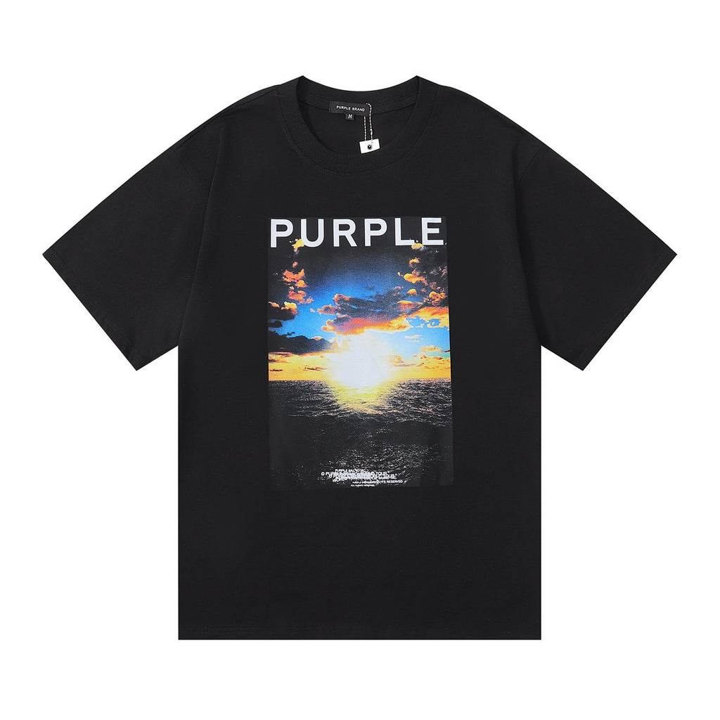 Purple Brand Ocean Sunrise Graphic Short-Sleeve T-Shirt
