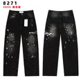 Valley Dreams Distressed Paint-Splatter Jeans