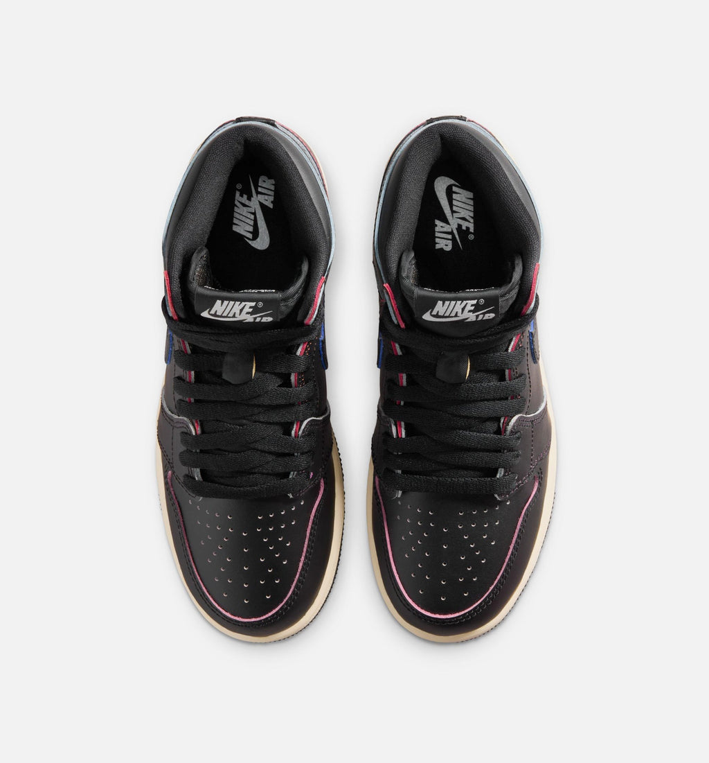 Air Jordan 1 Retro High OG GS Sneakers | Black/Black/Muslin