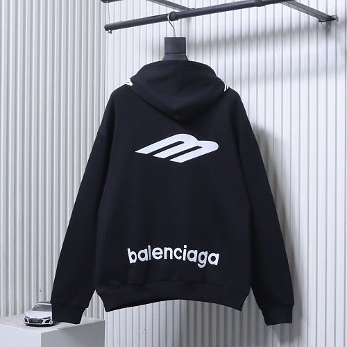 Balenciaga Icon 3b Sports Oversized Hoodie Black