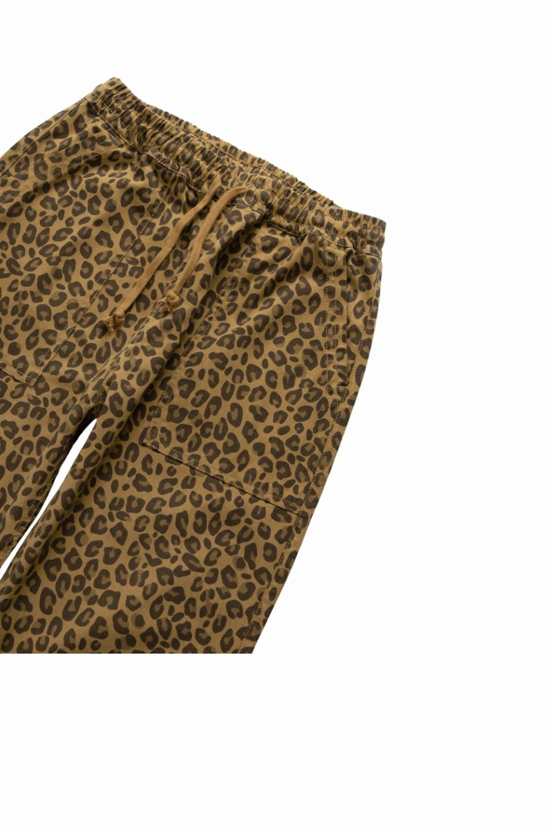 SERVICE WORKS PATTERNED EASY CHEF PANTS Brown Leopard
