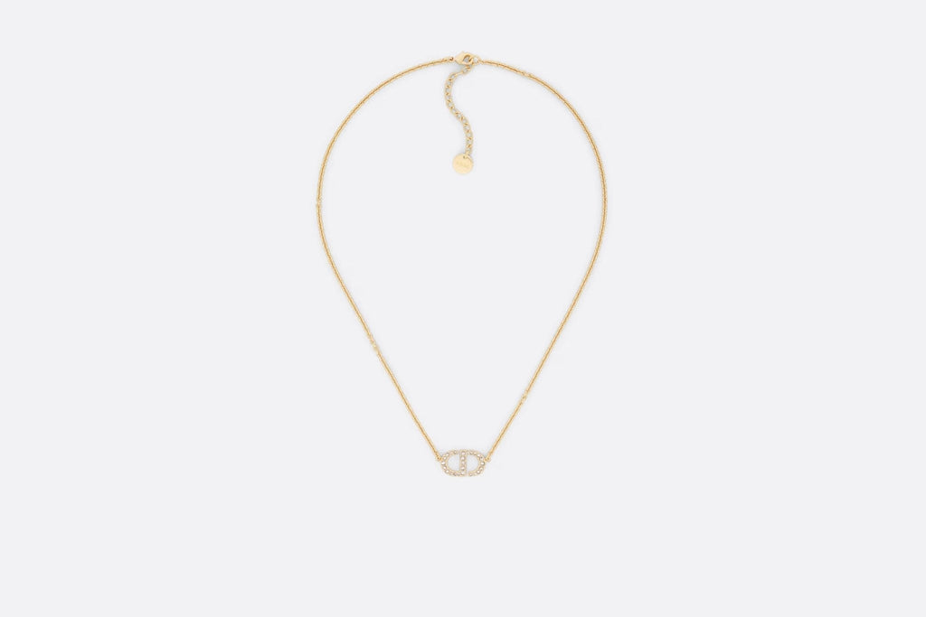CHRISTIAN DIOR Petit CD Necklace Gold-Finish Metal(Gold)