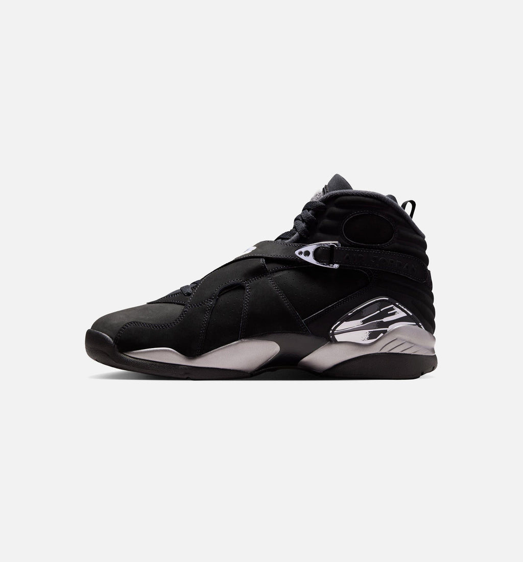 Air Jordan 8 Retro 'Chrome' - Men's Lifestyle Sneaker (Black/White/Light Graphite)