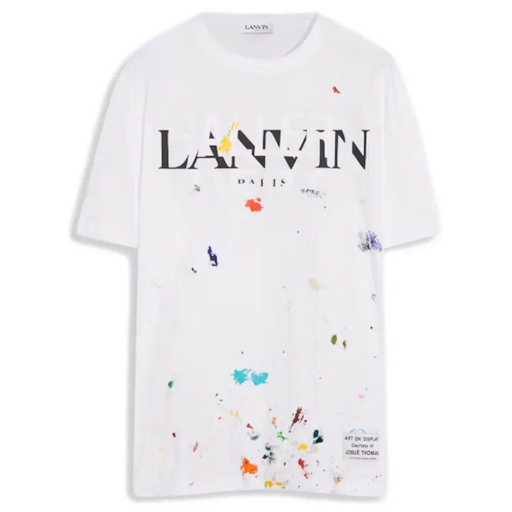 Lanvin x Gallery Dept. Logos Printed T-Shirt With Paint Marks White