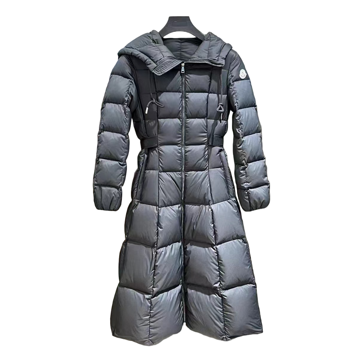 Moncler Faucon Hooded Long Puffer Coat – Black