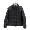 Moncler Maya Matte Hooded Puffer Jacket – Black