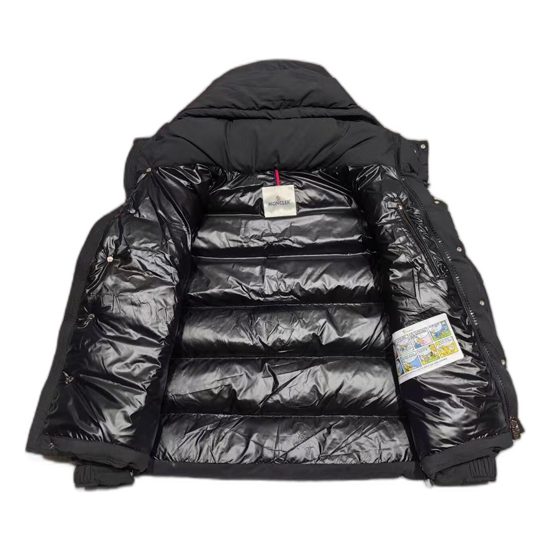 Moncler Maya Matte Hooded Puffer Jacket – Black