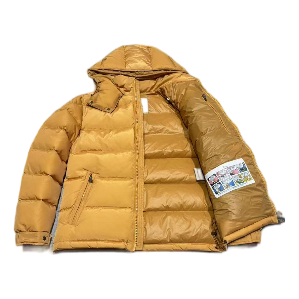 Moncler Maya Hooded Puffer Jacket – Yellow