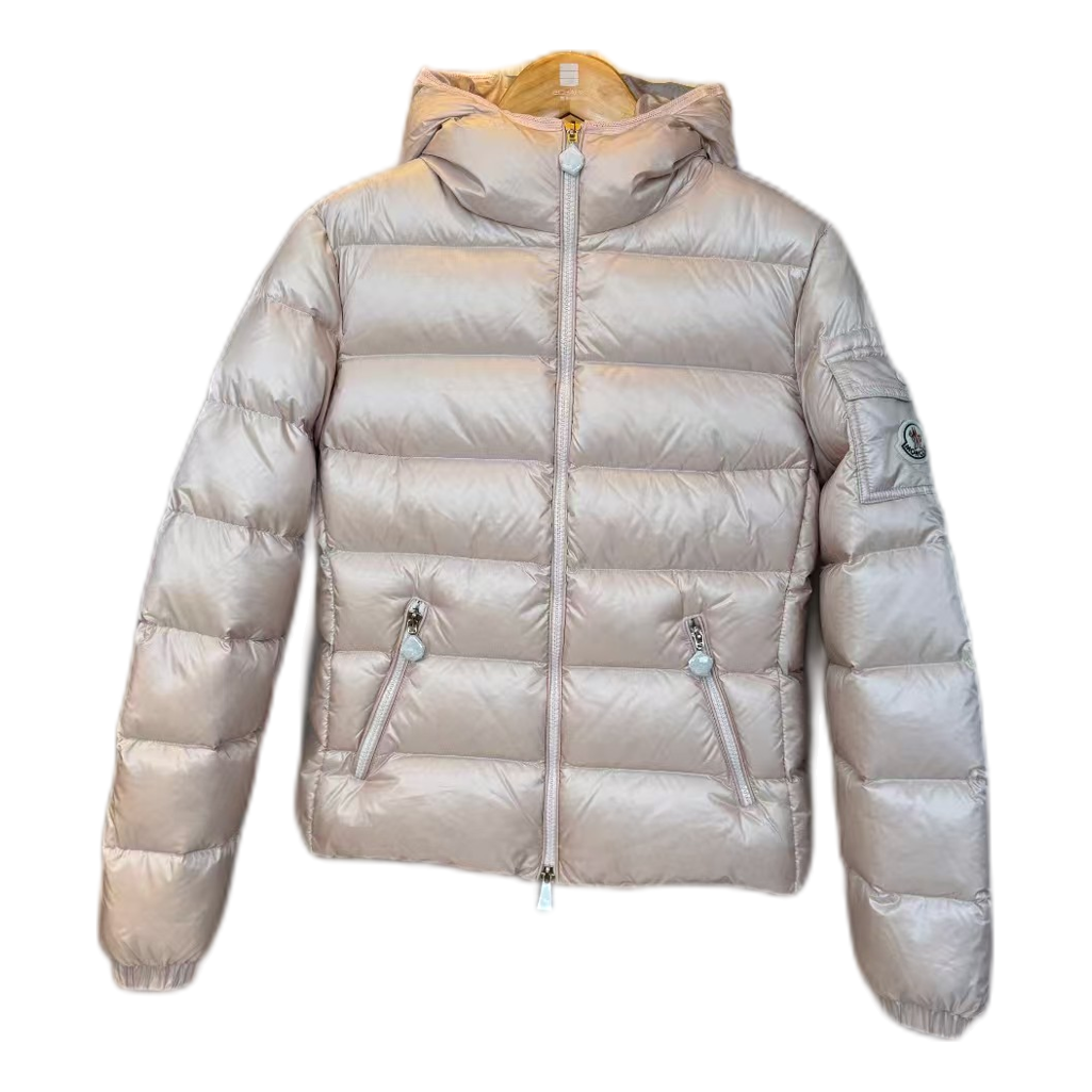 Moncler Gles Glossy Hooded Puffer Jacket