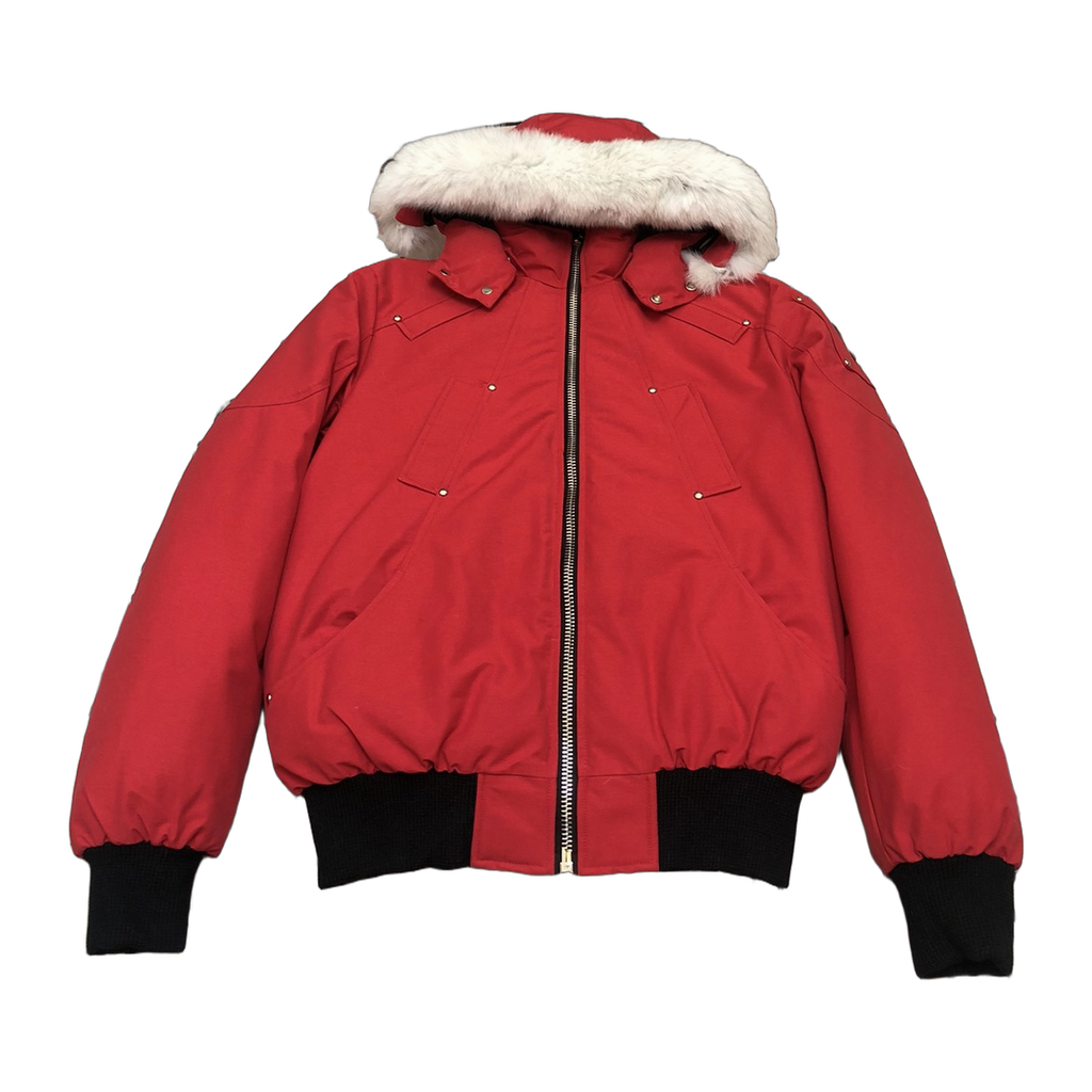 Moose Knuckles Men's Original Ballistic Shearling-Trim Bomber – Black Original