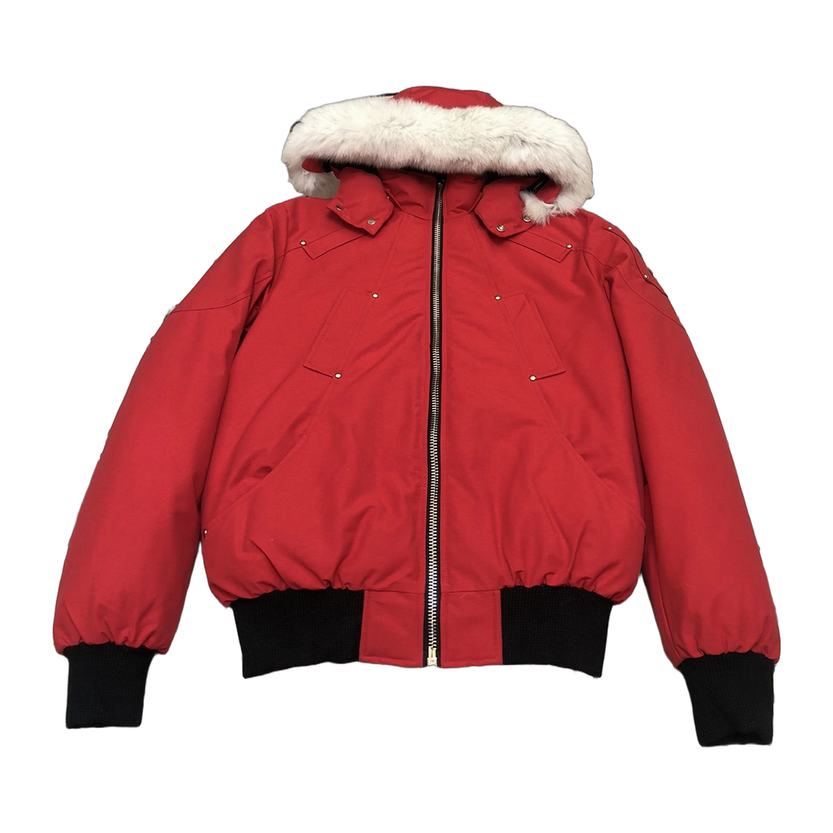 Moose Knuckles Men's Original Ballistic Shearling-Trim Bomber – Black Original