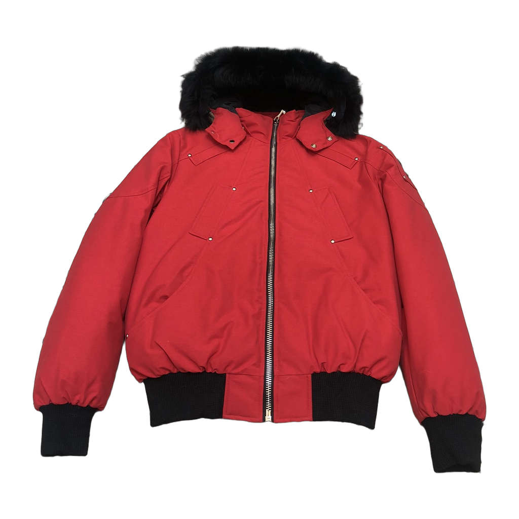 Moose Knuckles Men's Original Ballistic Shearling-Trim Bomber – Black Original