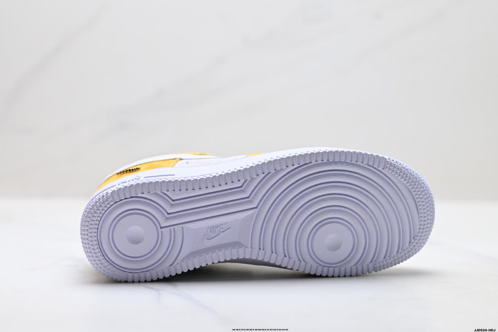 Nike Air Force 1 Low Yellow White Unisex Sneakers Style 10
