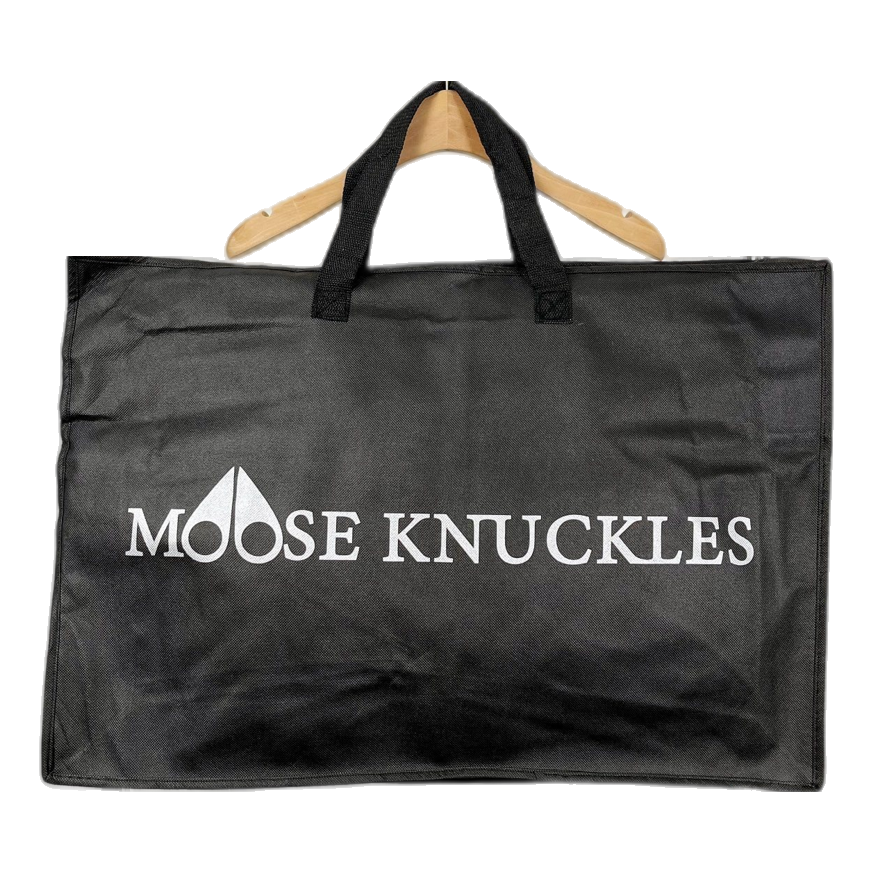 Moose Knuckles Gold-Lined Fur-Trim Long Parka – Black