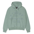 Stussy Established Zip Hoodie Grey Green