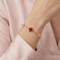 Van Cleef & Arpels Vintage Alhambra Five Motifs Carnelian Clover Bracelet