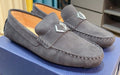 Dior Dark Gray Metal Accent Loafers