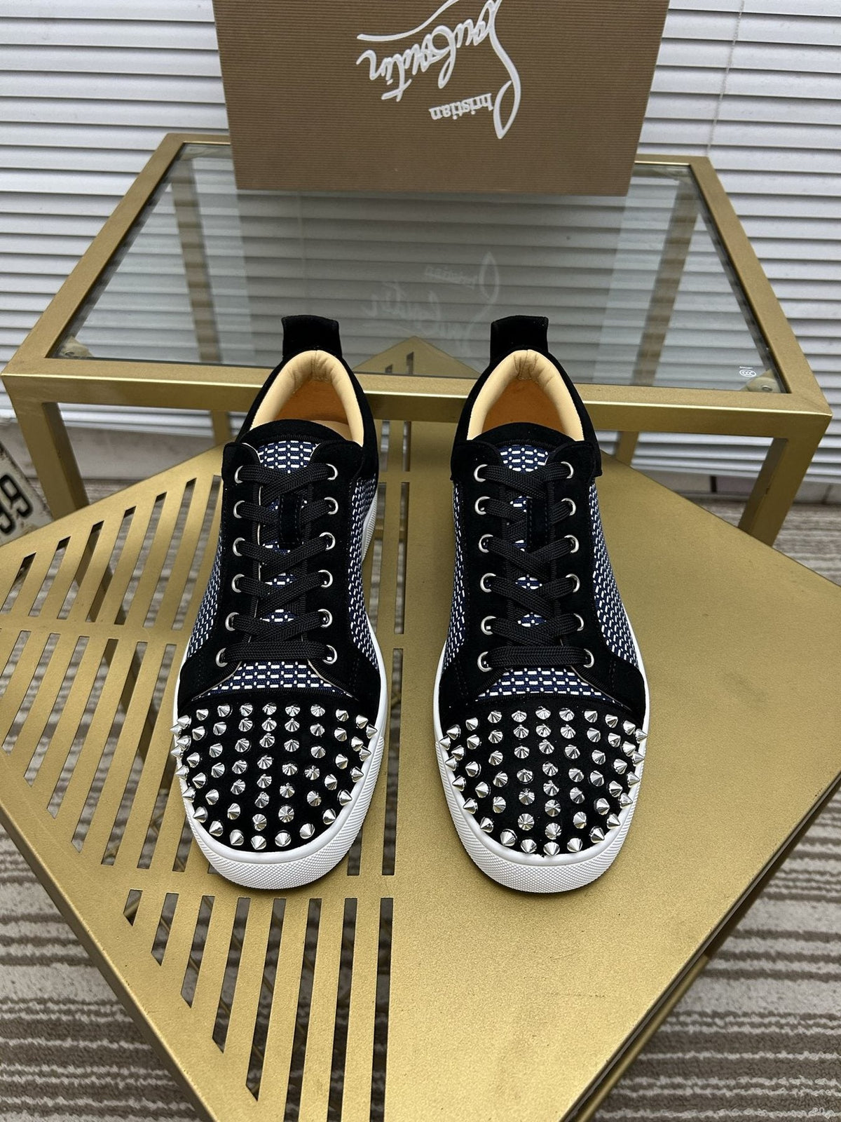 Christian Louboutin Studded Toe Low-Top Sneakers