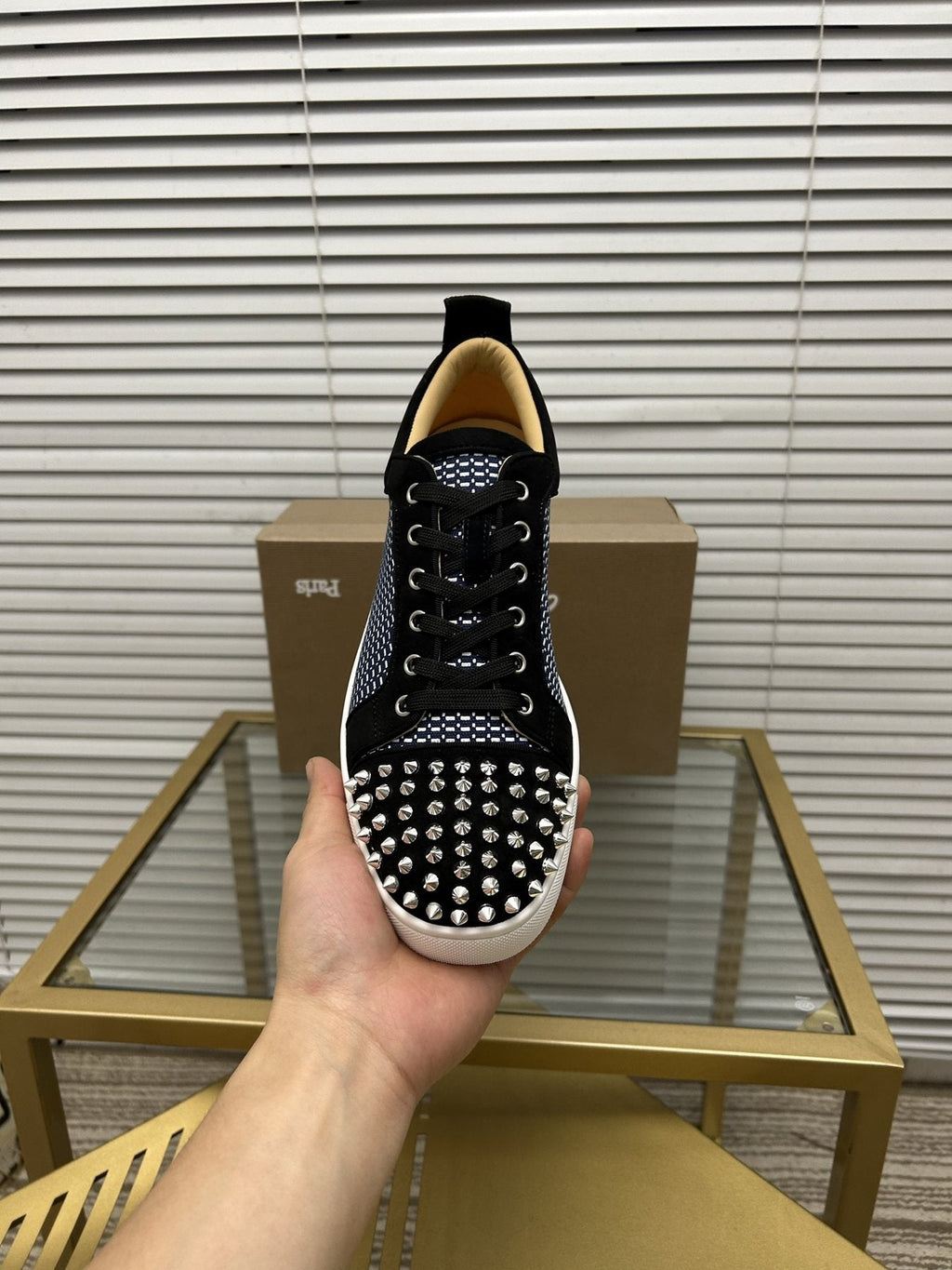 Christian Louboutin Studded Toe Low-Top Sneakers