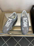 Prada Men's Gray and White Low-Top Sneakers