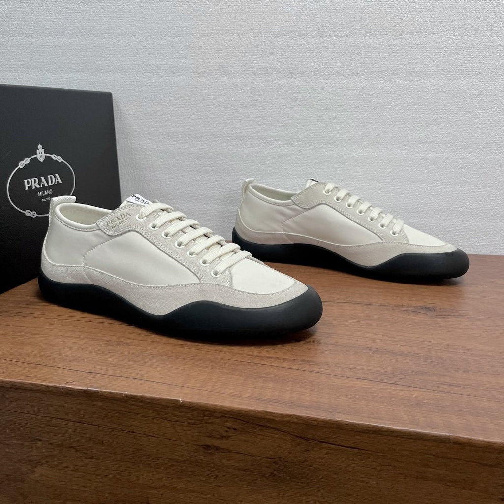 Prada Men's Speedrock Nylon and Suede Sneakers