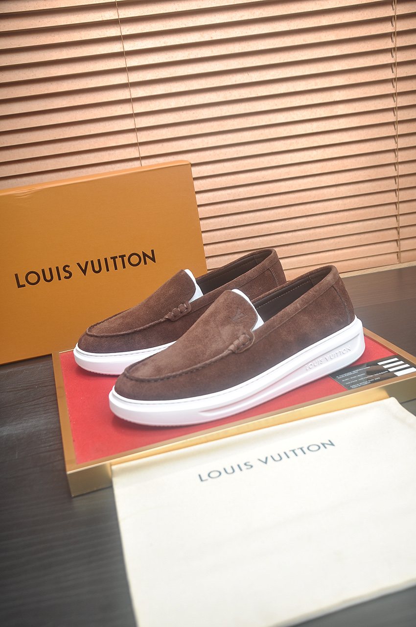 Louis Vuitton Men's Moc-Toe Slip-On Shoes