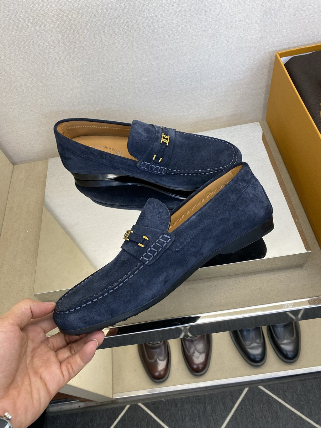 TOD'S Men's Gold-Tone Hardware Loafers