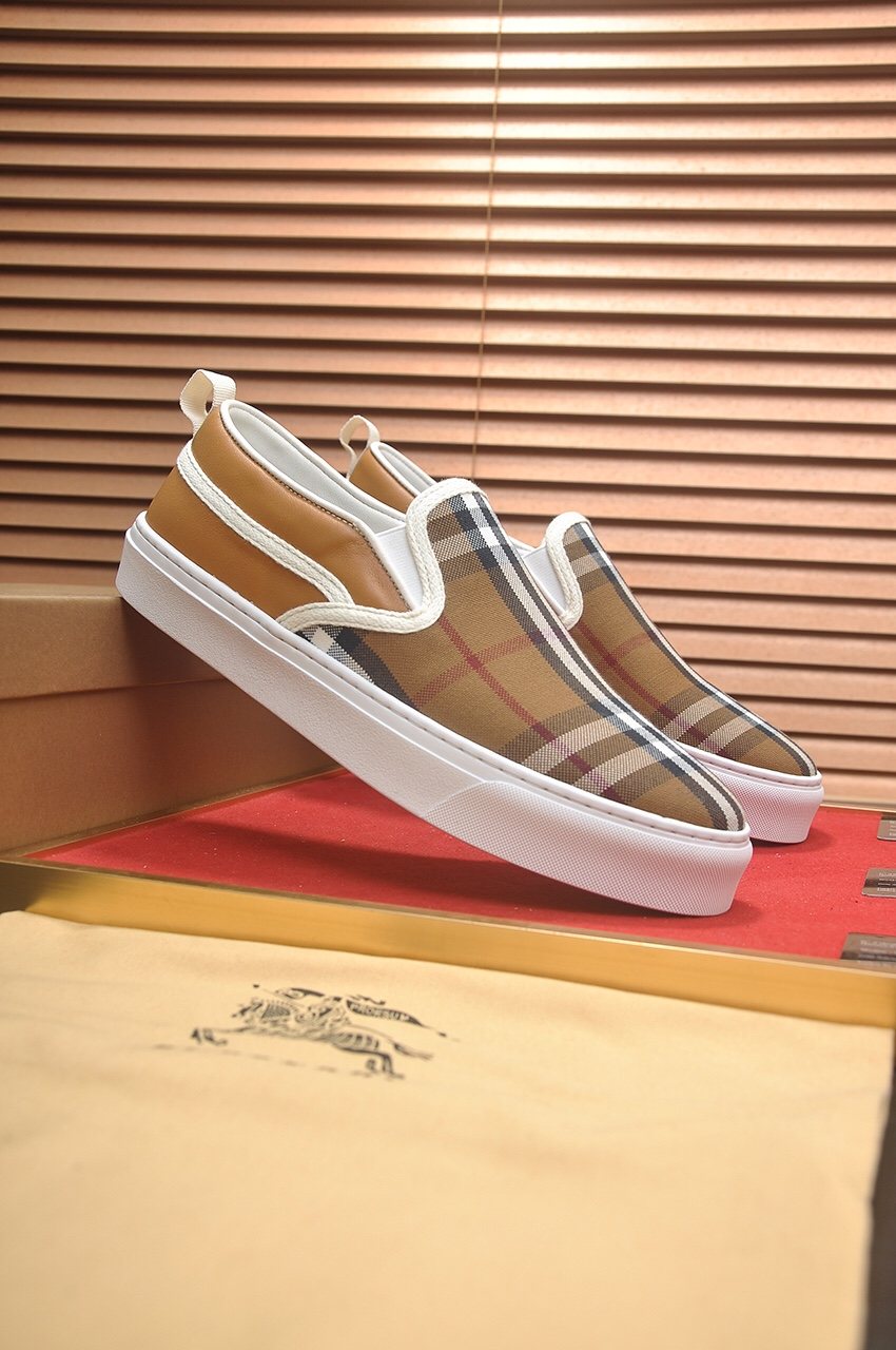Burberry Patterned Slip-On Sneakers