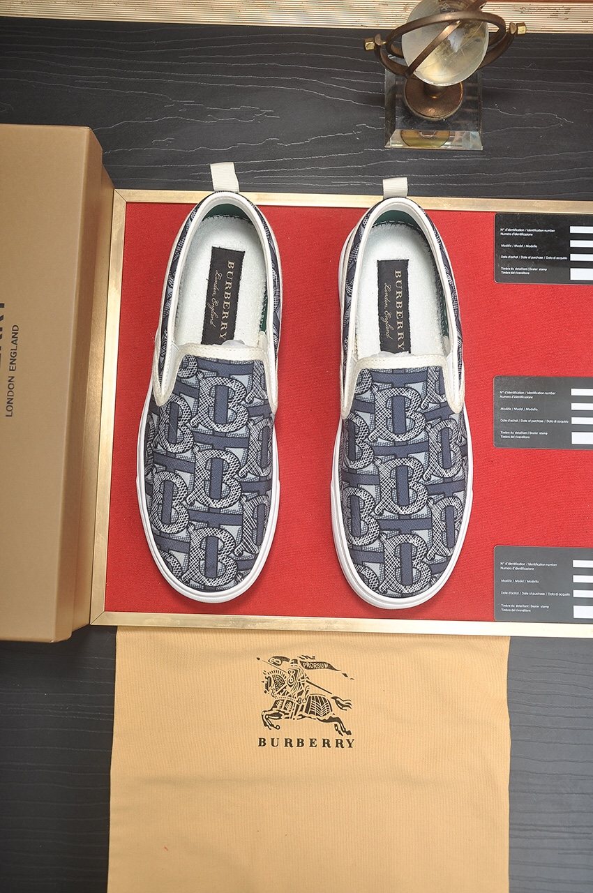 Burberry Patterned Slip-On Sneakers