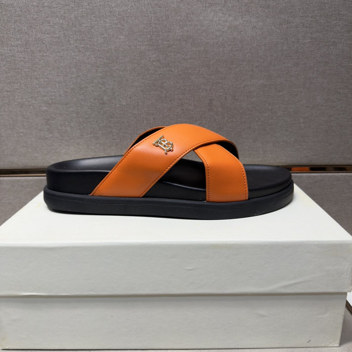 Burberry Men's Cross-Strap Slide Sandals