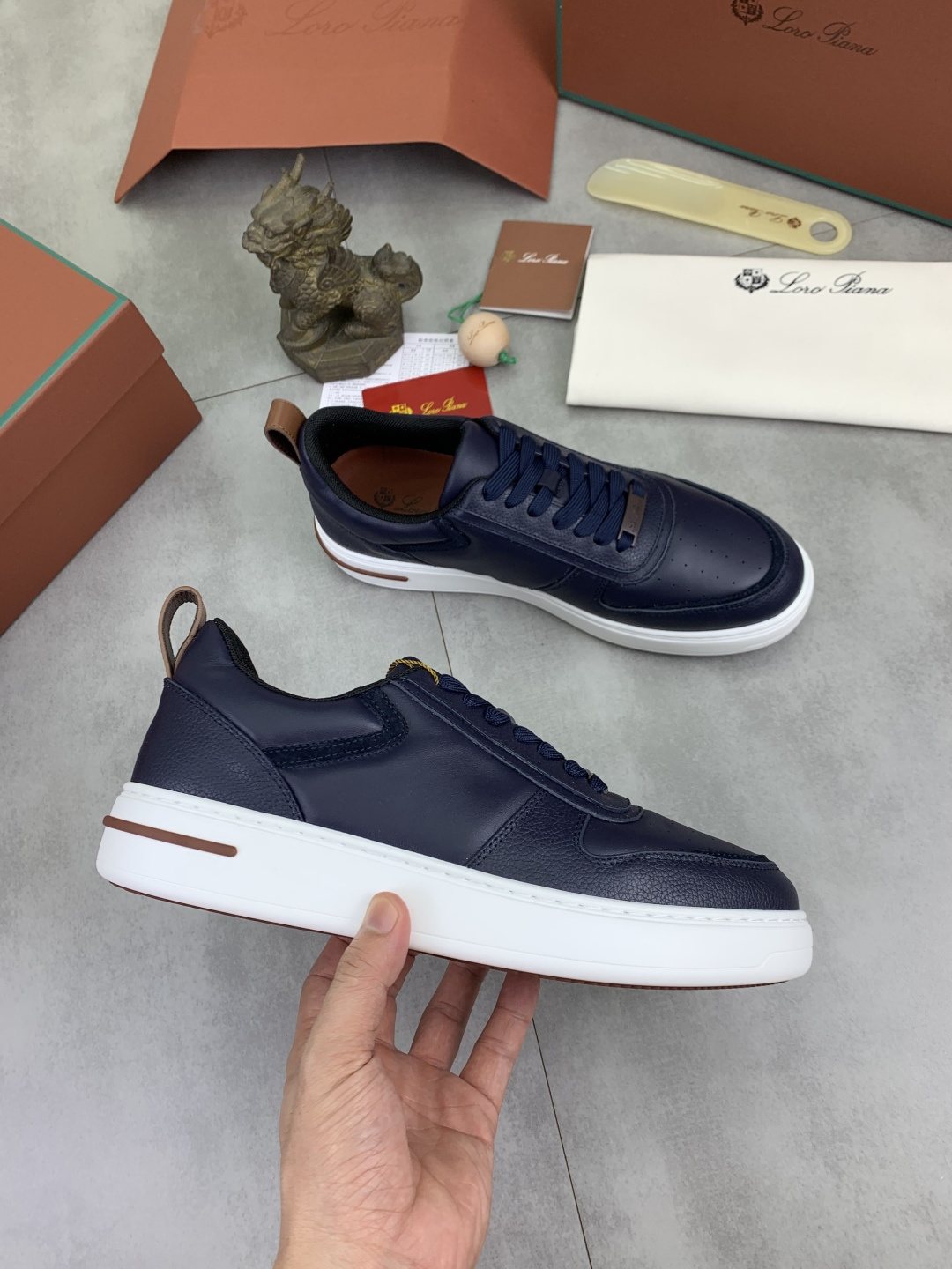 Loro Piana Paneled Low-Top Sneakers