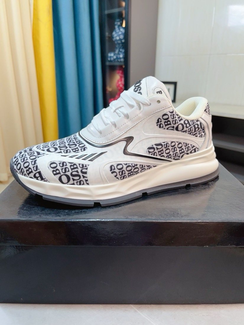 Hugo Boss Men's Logo-Pattern Low-Top Sneakers